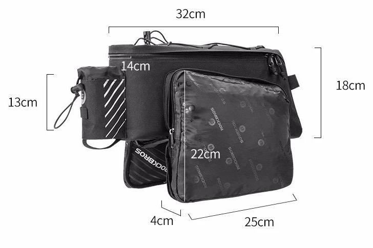 Waterproof Cycling Bag 12L - Reflective Bike Storage with Quick-Release ...